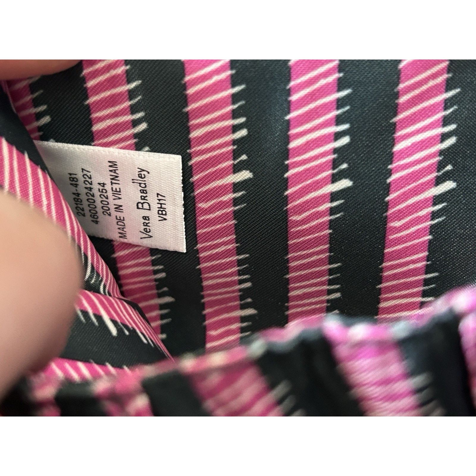 Vera Bradley vera bradley wallet zip around Black Pink Interior RFID Size ONE SIZE - 6 Thumbnail