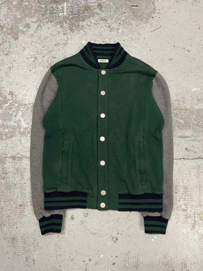 Dirk Bikkembergs 2000s Bikkembergs Teddy Green & Grey Bomber Jacket Size US S / EU 44-46 / 1 - 1 Thumbnail