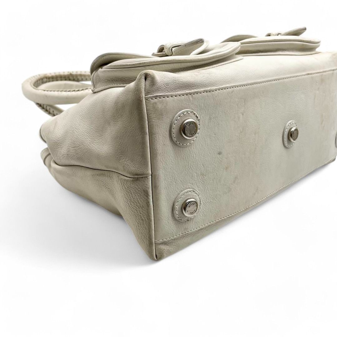 Dior Dior - Leather Vintage Handbag Shoulder Bag Plate White Size ONE SIZE - 4 Thumbnail