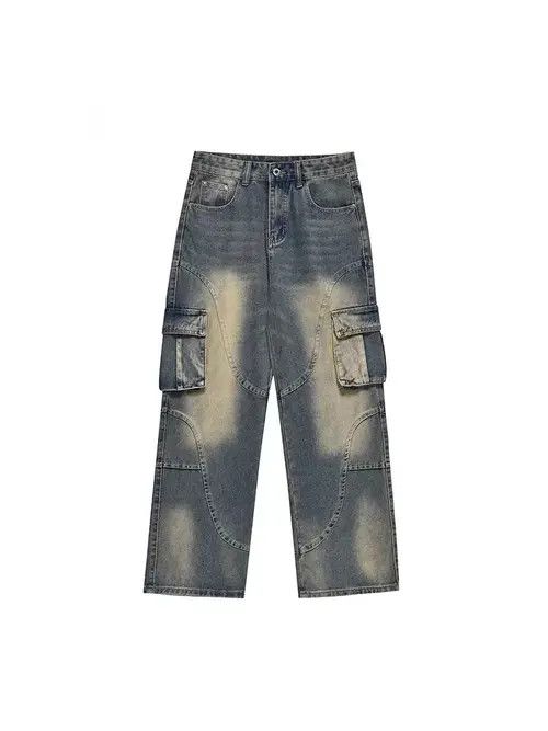 VIBE Vintage washed distressed pocket jeans Size US 32 / EU 48 - 5 Thumbnail