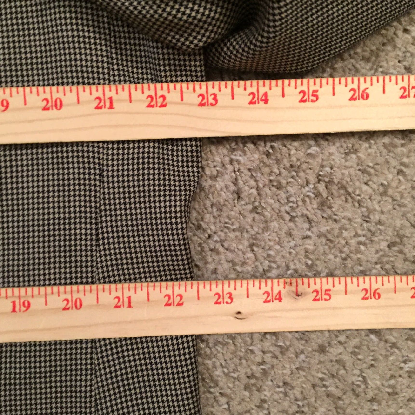 Stafford Stafford Blazer Mens 44R Black Beige Houndstooth Wool Two Button Single Vent Geometric Notch Lapel Regular Coat/Jacket Size 44R - 6 Thumbnail