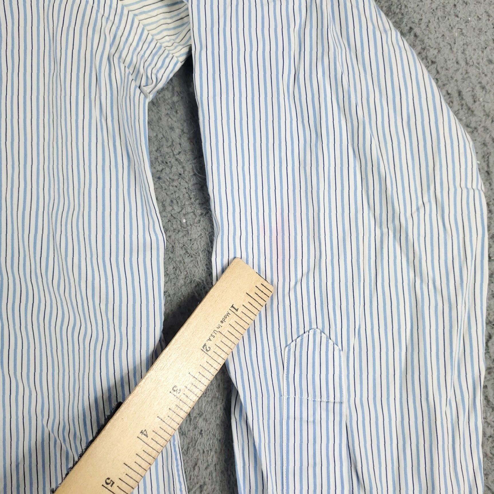 Ralph Lauren Ralph Lauren Shirt Mens 16 Blue Striped Dress Button Up Long Sleeve Size 42R - 6 Thumbnail