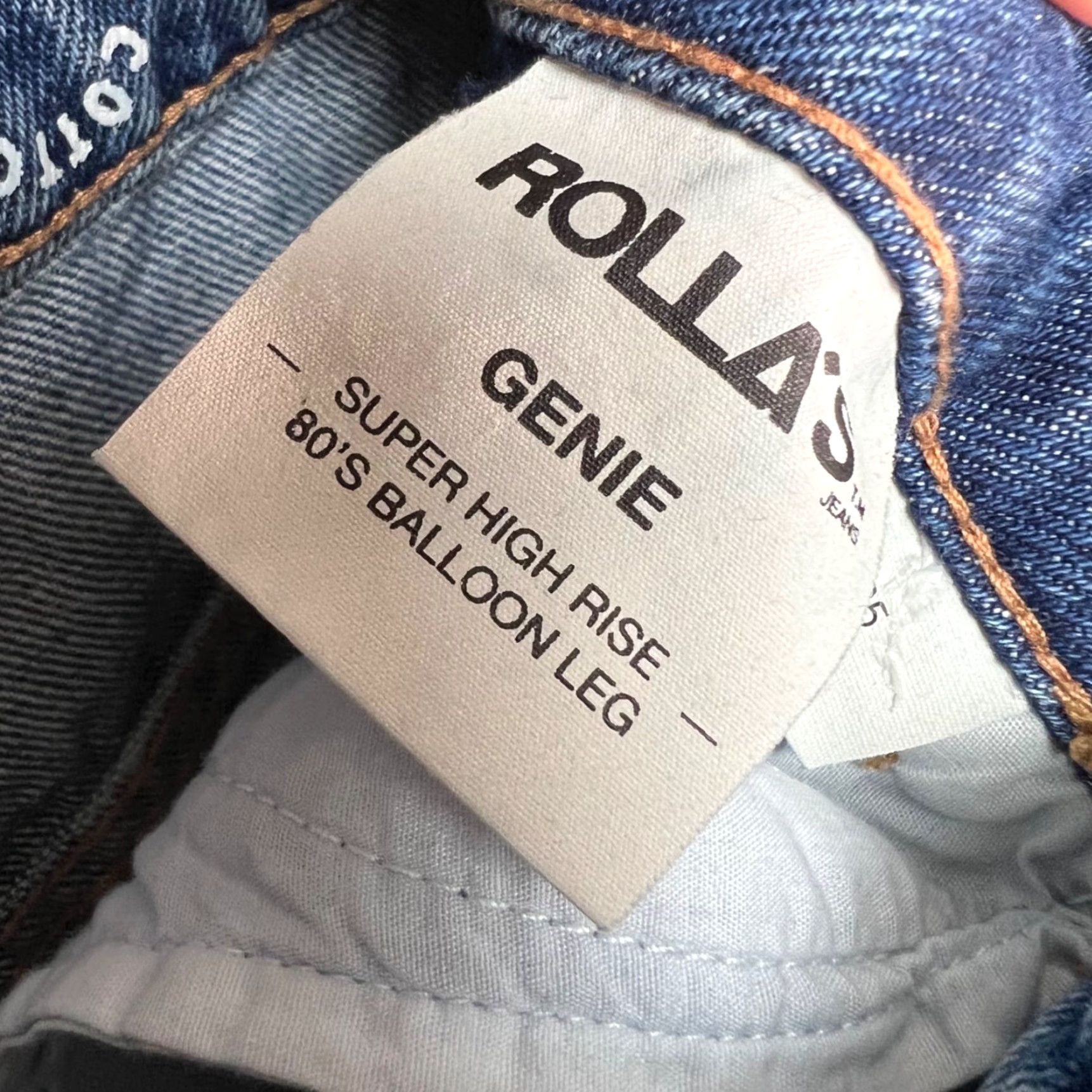 Rolla's Rolla's Womens Jeans 25 Genie High Rise 80s Balloon Leg Denim Blue Cotton Size 42" / US 20 - 3 Thumbnail