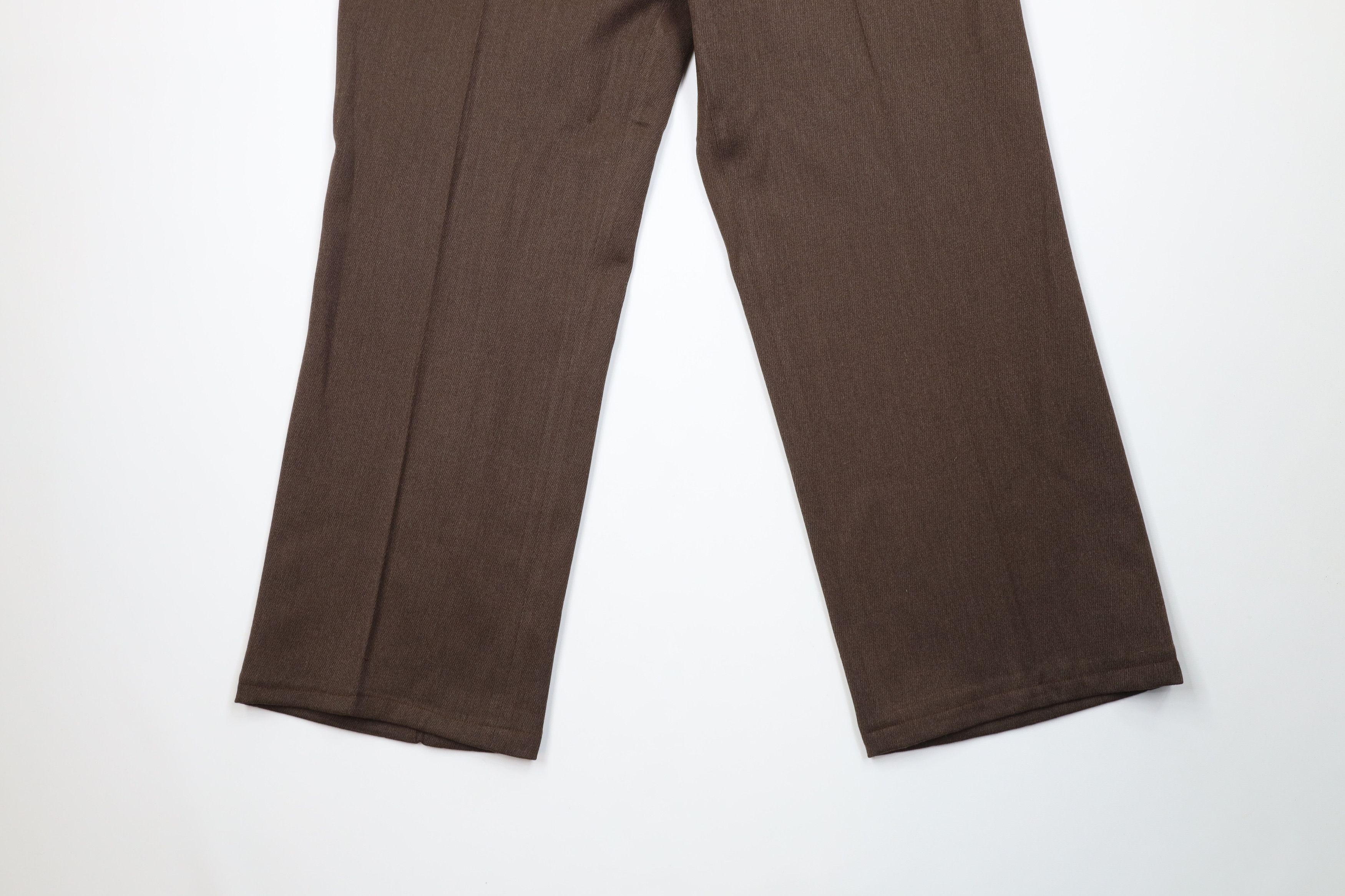 Vintage Vintage 90s Streetwear Knit Wide Leg Chino Pants Brown Size US 38 / EU 54 - 4 Thumbnail
