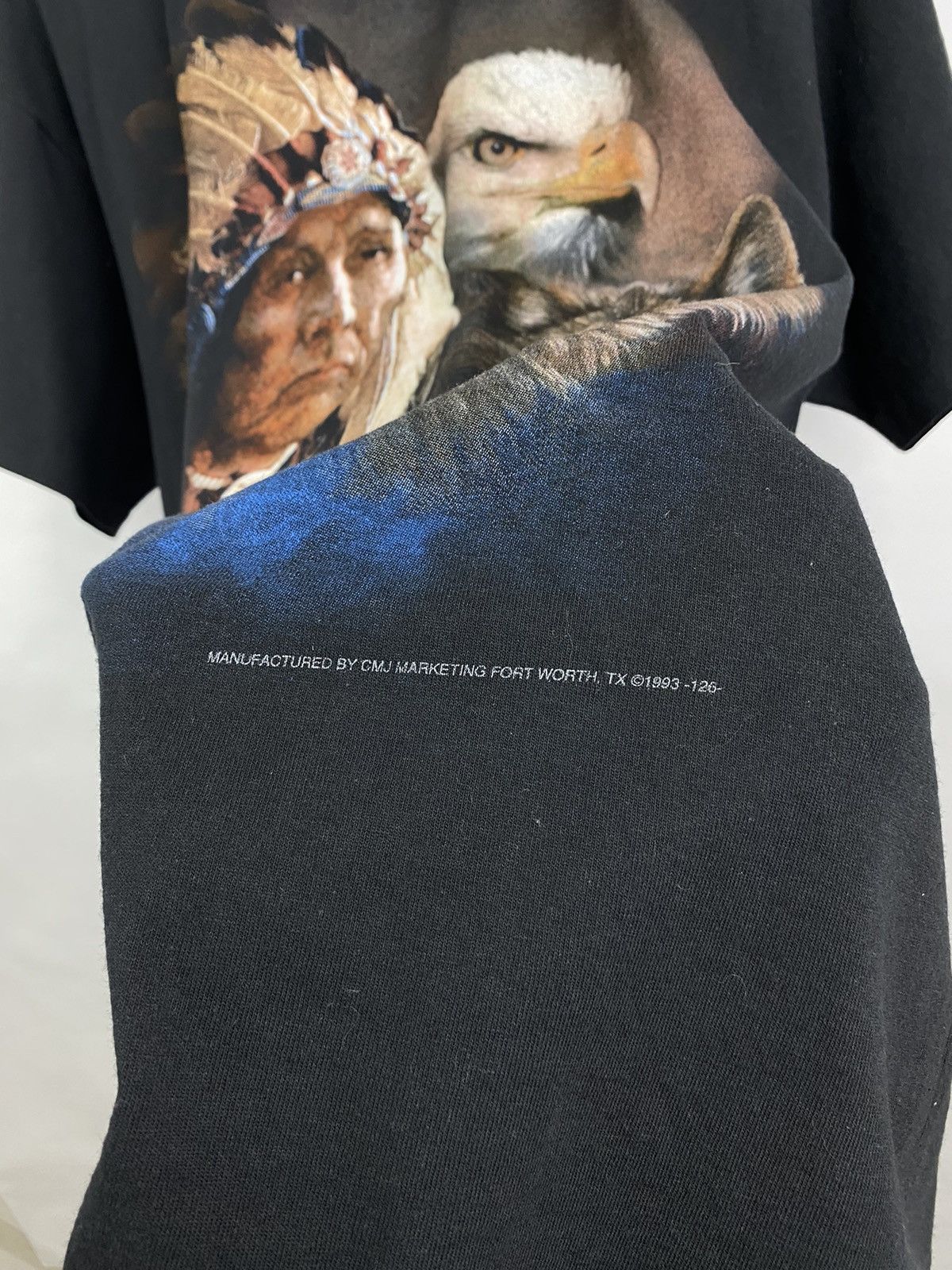 Native 🇺🇸 Vintage 1993 3D Emblem Navajo Indian people t-shirt Size US XL / EU 56 / 4 - 6 Thumbnail