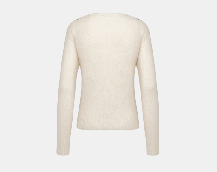 Dior o1w1db10925 444S95 Sweater in Ecru Size XL / US 12-14 / IT 48-50 - 2 Thumbnail
