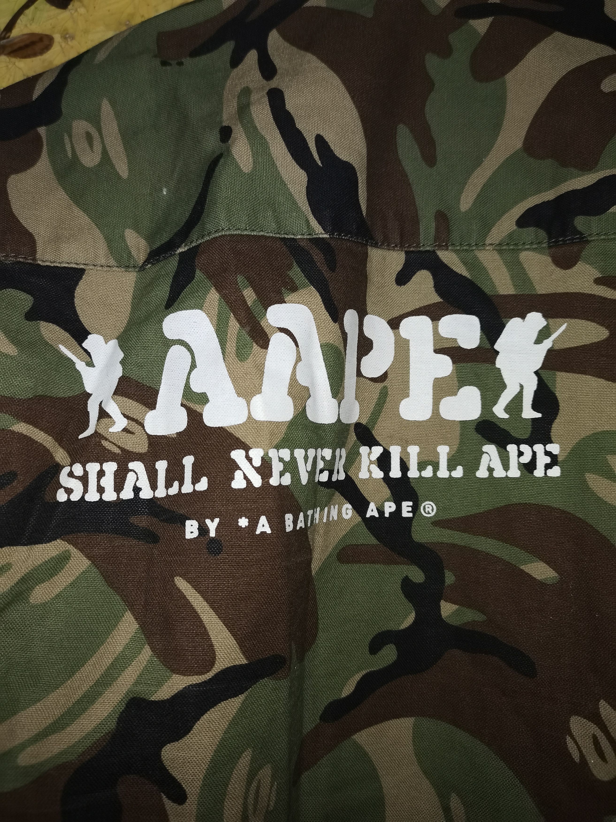 Aape AAPE by A Bathing Foot Soldier Patch Camo Shirt Size US XL / EU 56 / 4 - 4 Thumbnail