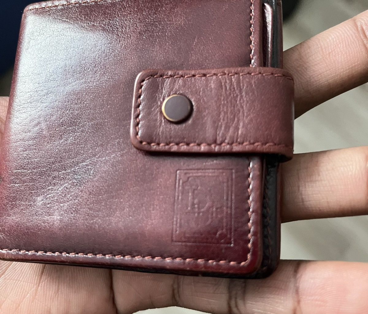 Christian Dior Monsieur Vintage Christian Dior Mini Oxblood Leather Wallet Size ONE SIZE - 6 Thumbnail