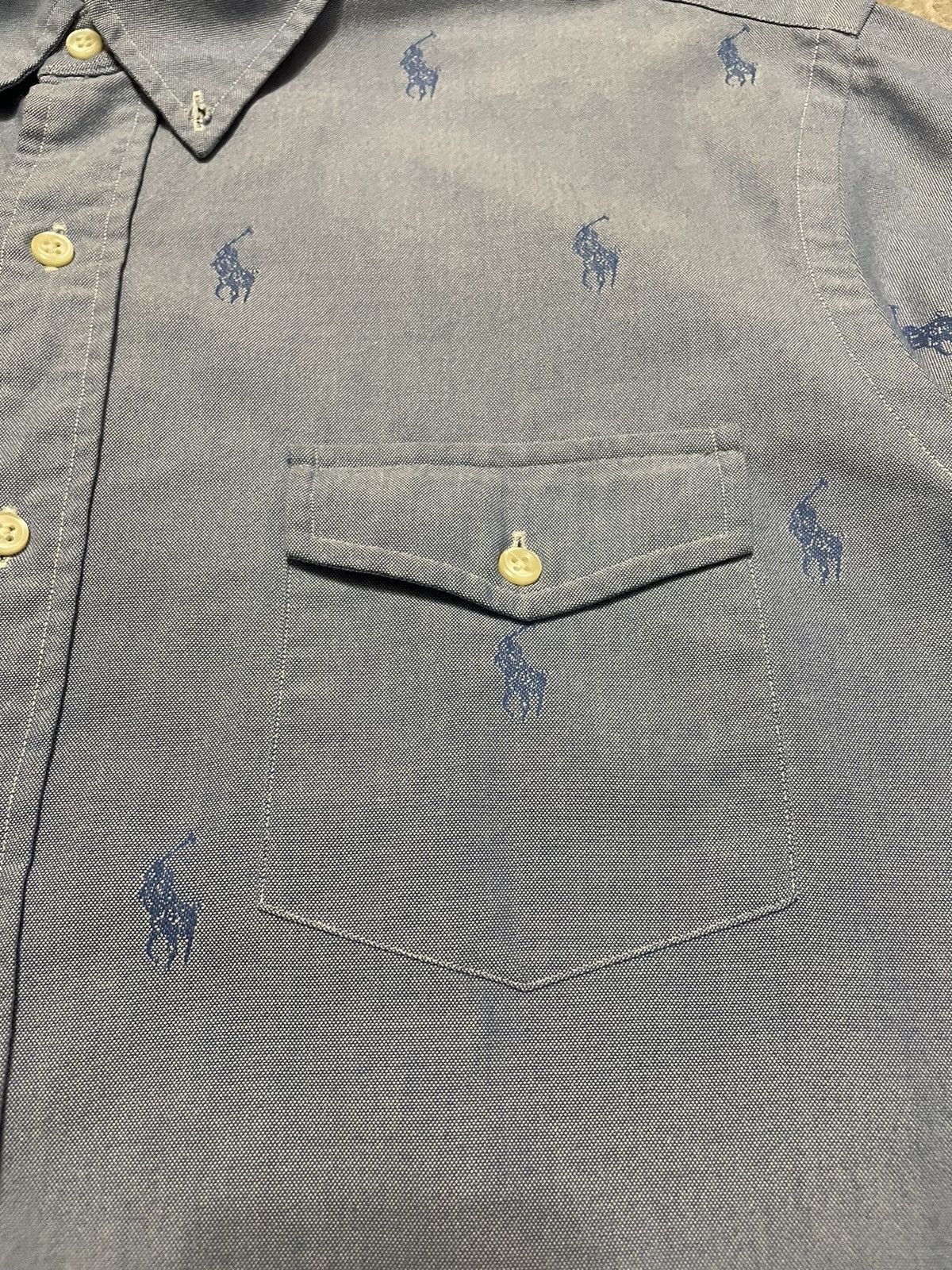 Polo Ralph Lauren Vintage Polo Ralph Lauren Monogram Pony Logo Shirt Button Up Size US XL / EU 56 / 4 - 6 Thumbnail