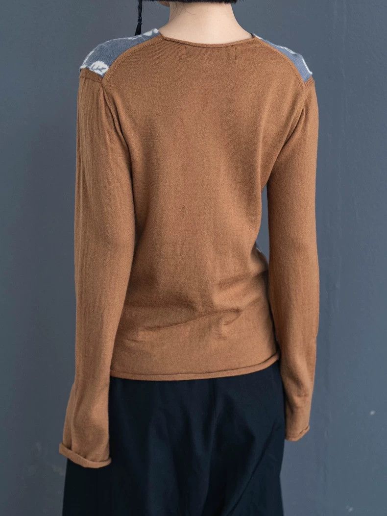 Comme des Garcons Comme Des Garcons Flower stitching wool knit top Size S / US 4 / IT 40 - 6 Thumbnail