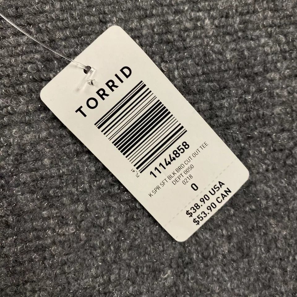Torrid Torrid Top Womens Size 0 Black Knits Half Sleeve Rayon NWT Size XS / US 0-2 / IT 36-38 - 4 Thumbnail