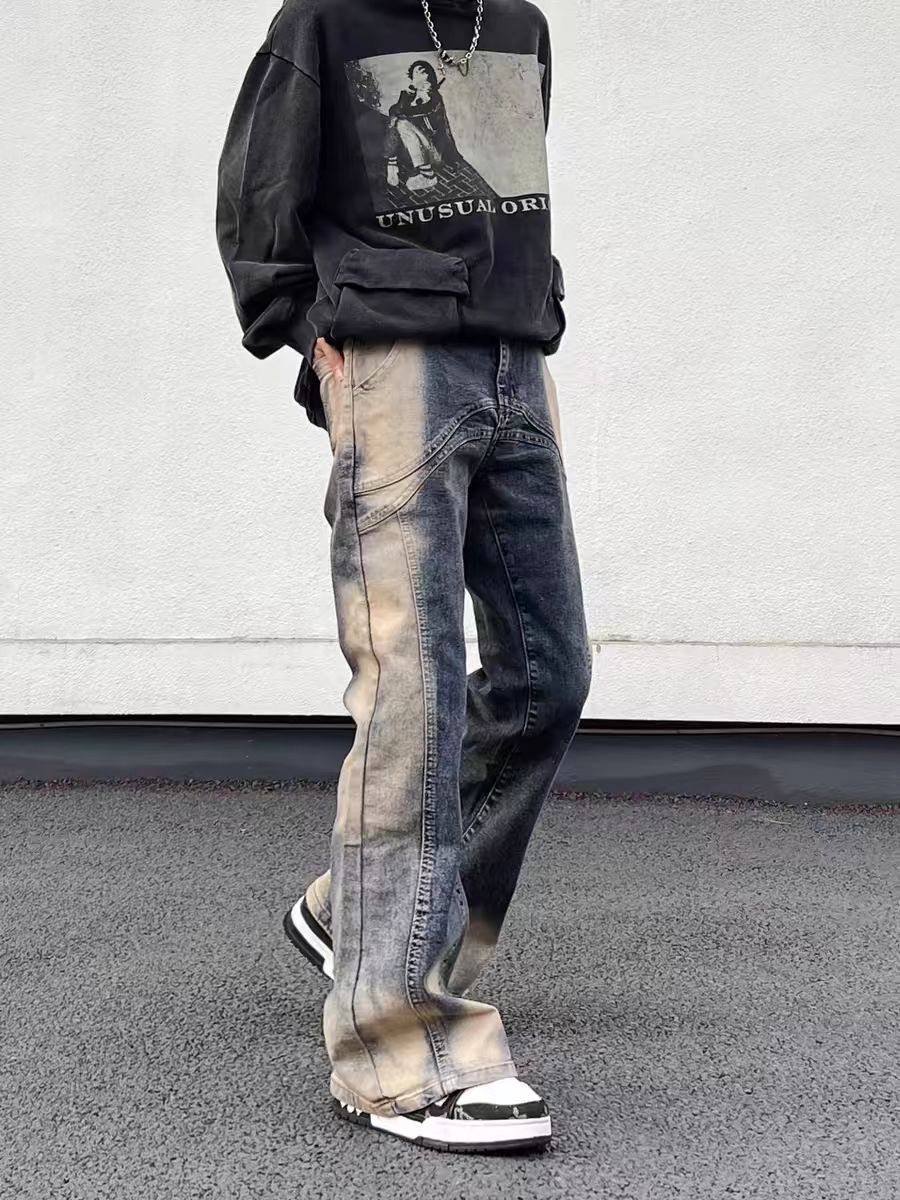 Japanese Brand × Jean Vintage High Street Washed Gradient Relaxed Jeans Size US 32 / EU 48 - 2 Thumbnail