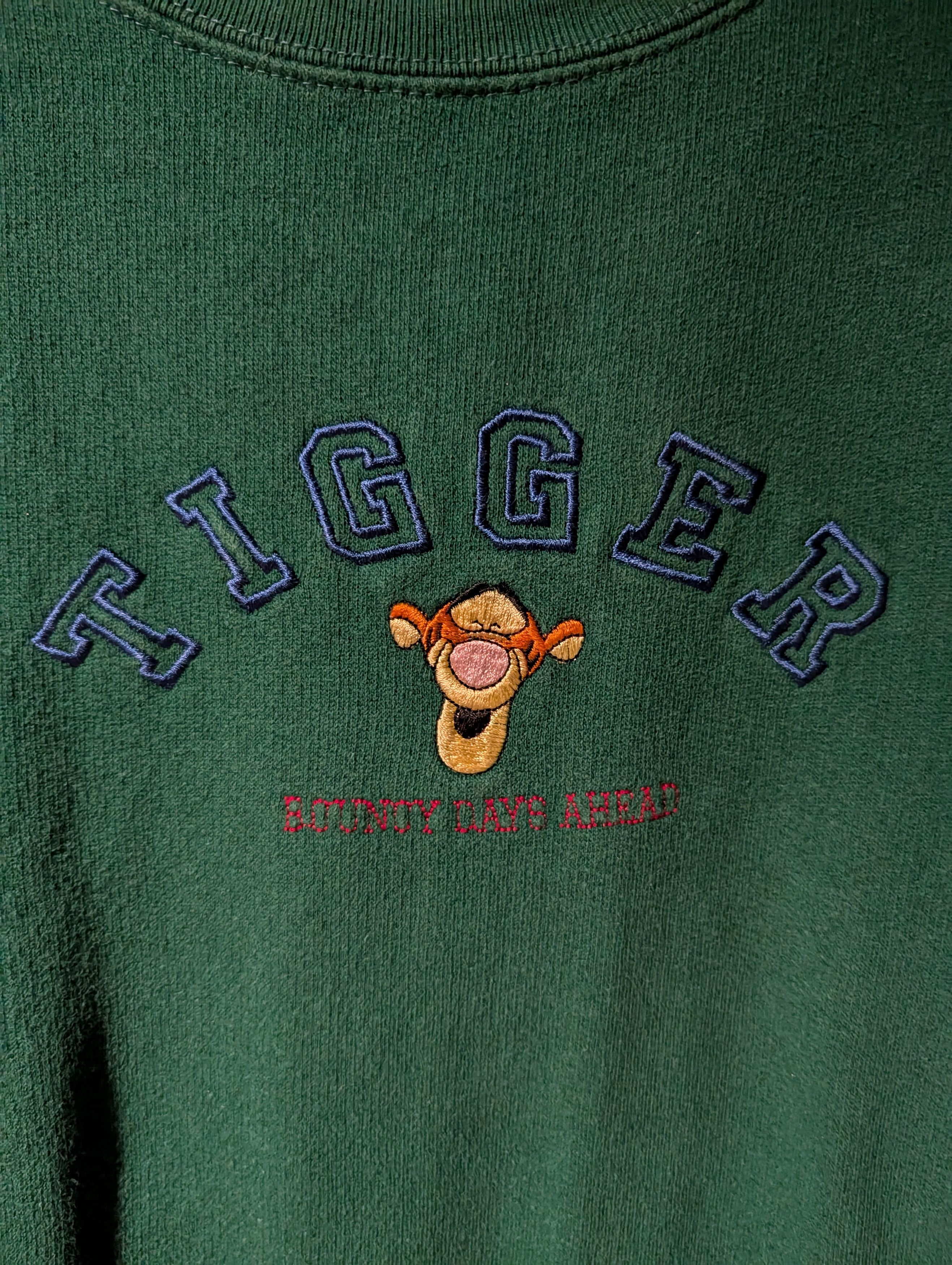 Disney Vintage 90s Tigger Winnie the Pooh Bouncy Days Sweatshirt Size L / US 10 / IT 46 - 2 Thumbnail