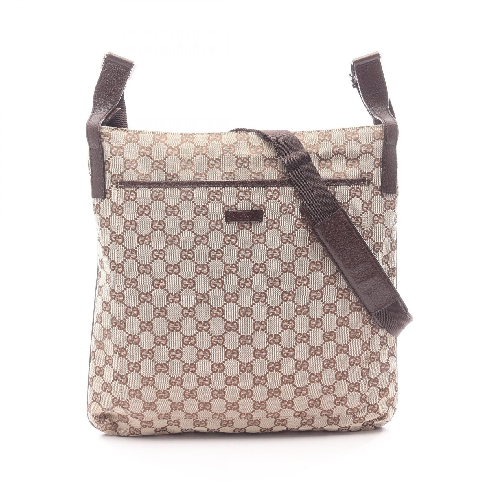 Gucci Gucci Gucci GG Canvas Leather Shoulder Bag Textile Shoulder Bag 122791 DUTY FREE for USA Size ONE SIZE - 1 Thumbnail