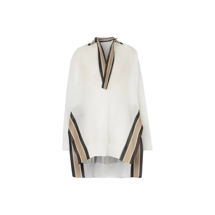 Burberry Burberry Cricket Stripe Knitted Loose Top 0079 Size L / US 10 / IT 46 - 1 Thumbnail