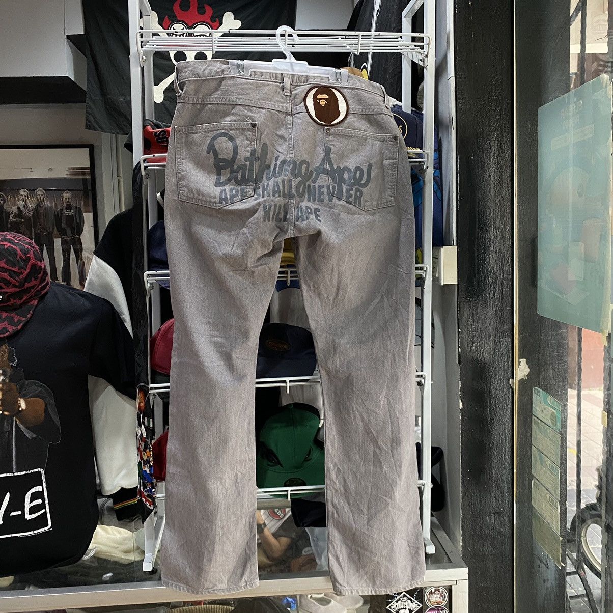 Bape Champion Logo Denim Size US 33 - 1 Thumbnail
