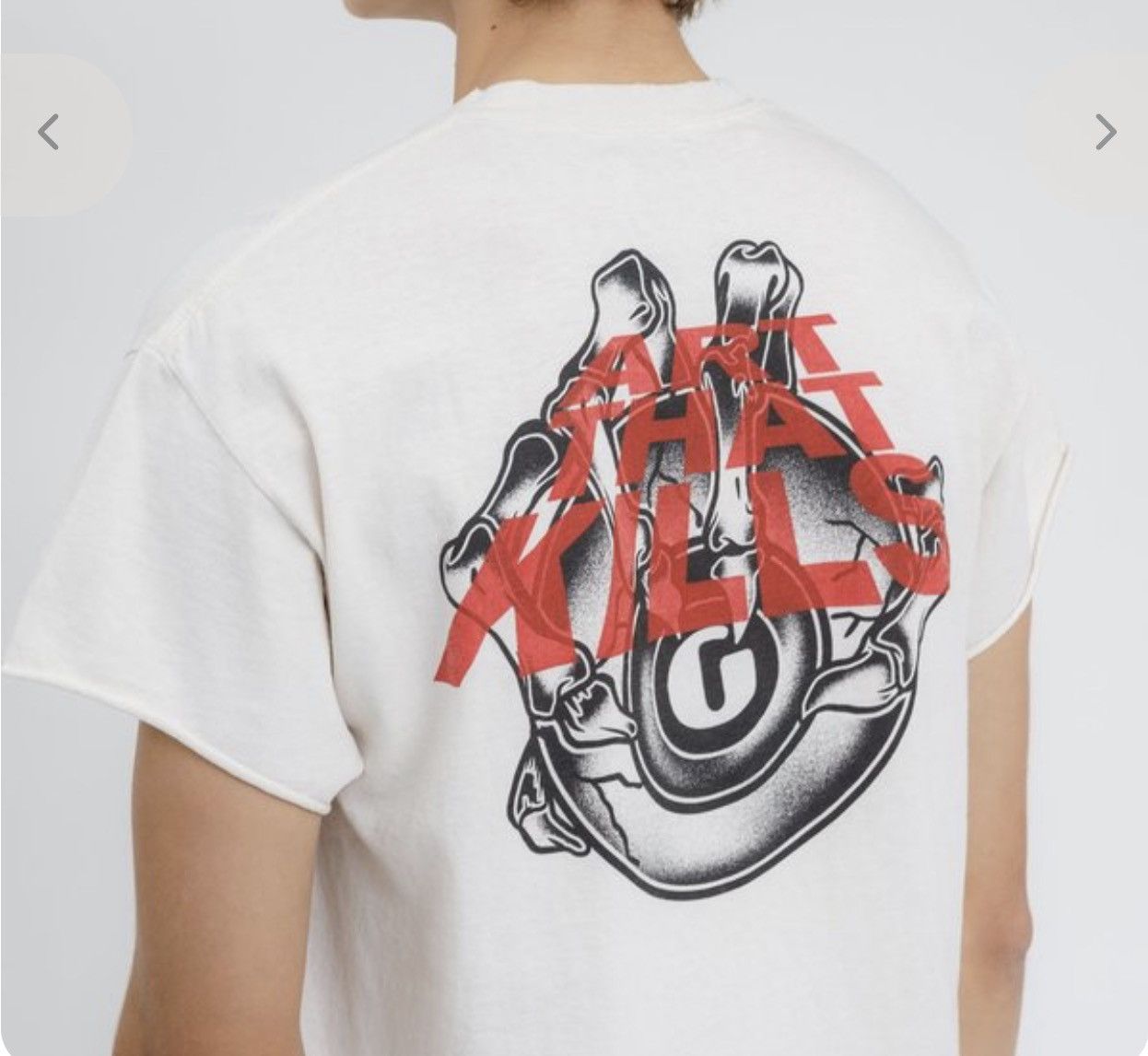 GALLERY DEPT CLAW ATK TEE WHITE SMALL