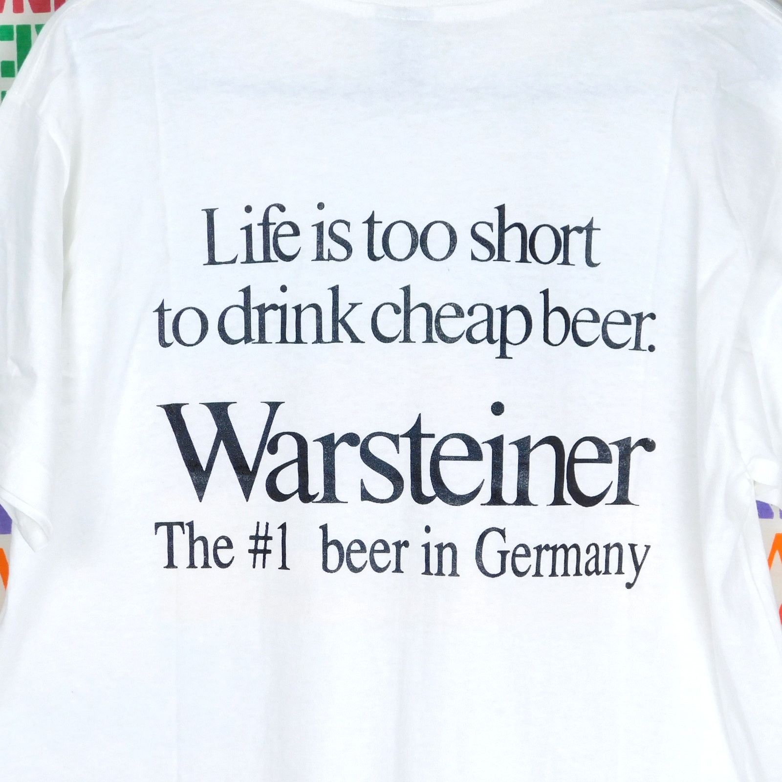 Delta 90s Warsteiner Tee LG Life Is Too Short To Drink Cheap Beer Size US L / EU 52-54 / 3 - 5 Thumbnail