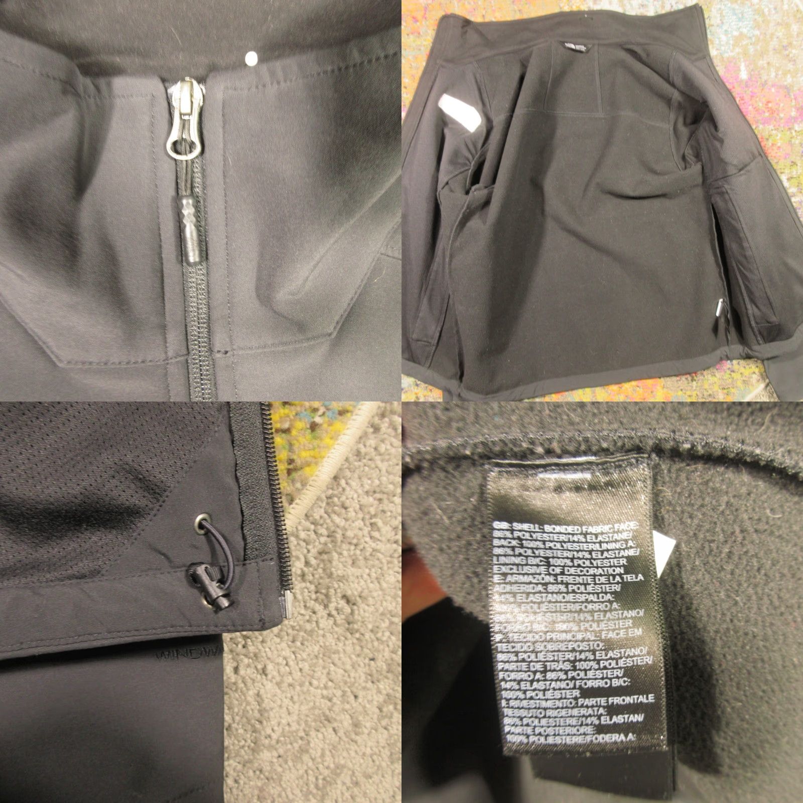 The North Face The North Face Windwall Softshell Jacket Men's M Gray Embroidered Wind-Resistant Full Zip Pockets Jacket Size US M / EU 48-50 / 2 - 8 Thumbnail