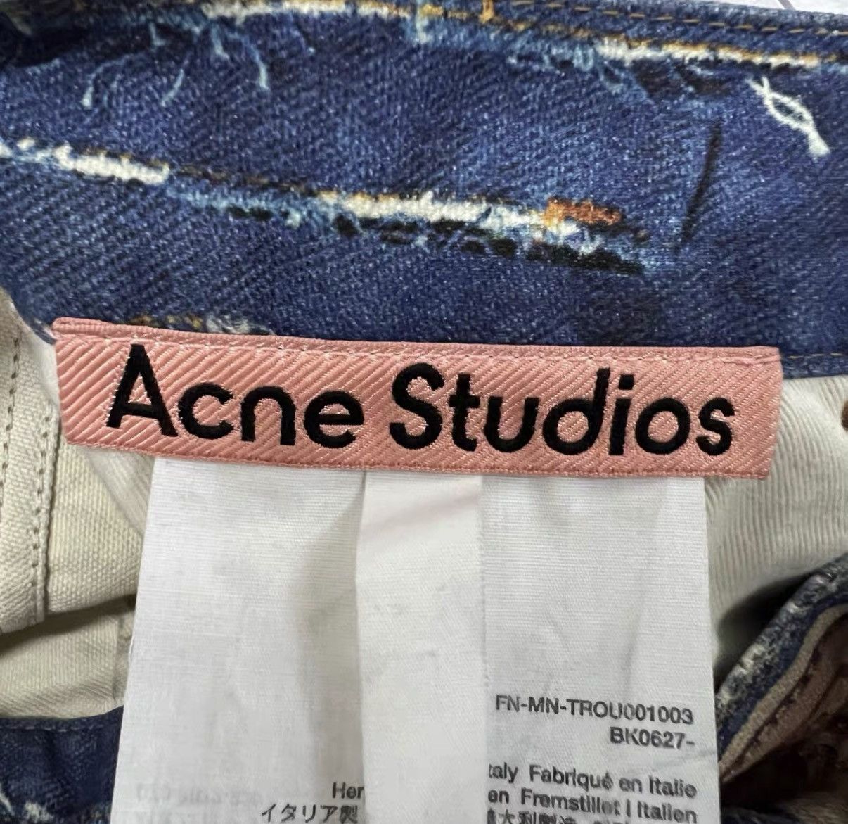 Acne Studios Acne Studios 2024M Printed Trompe-l'œil Flare Pants J41 Size US 28 / EU 44 - 3 Thumbnail