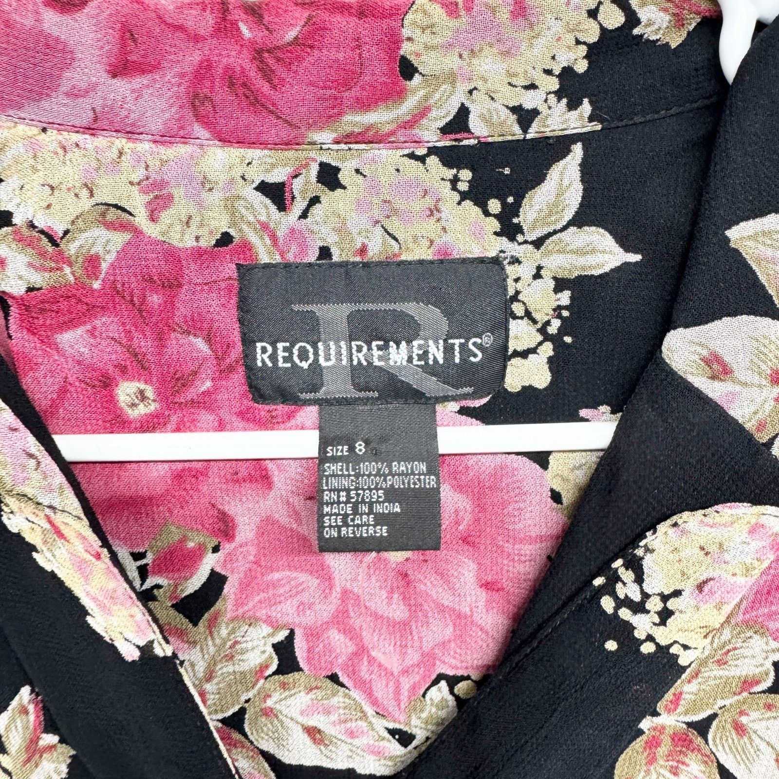 Vintage Vtg Requirements Blouse Sz 8 Floral Sheer Long Sleeve Button Size M / US 6-8 / IT 42-44 - 5 Thumbnail