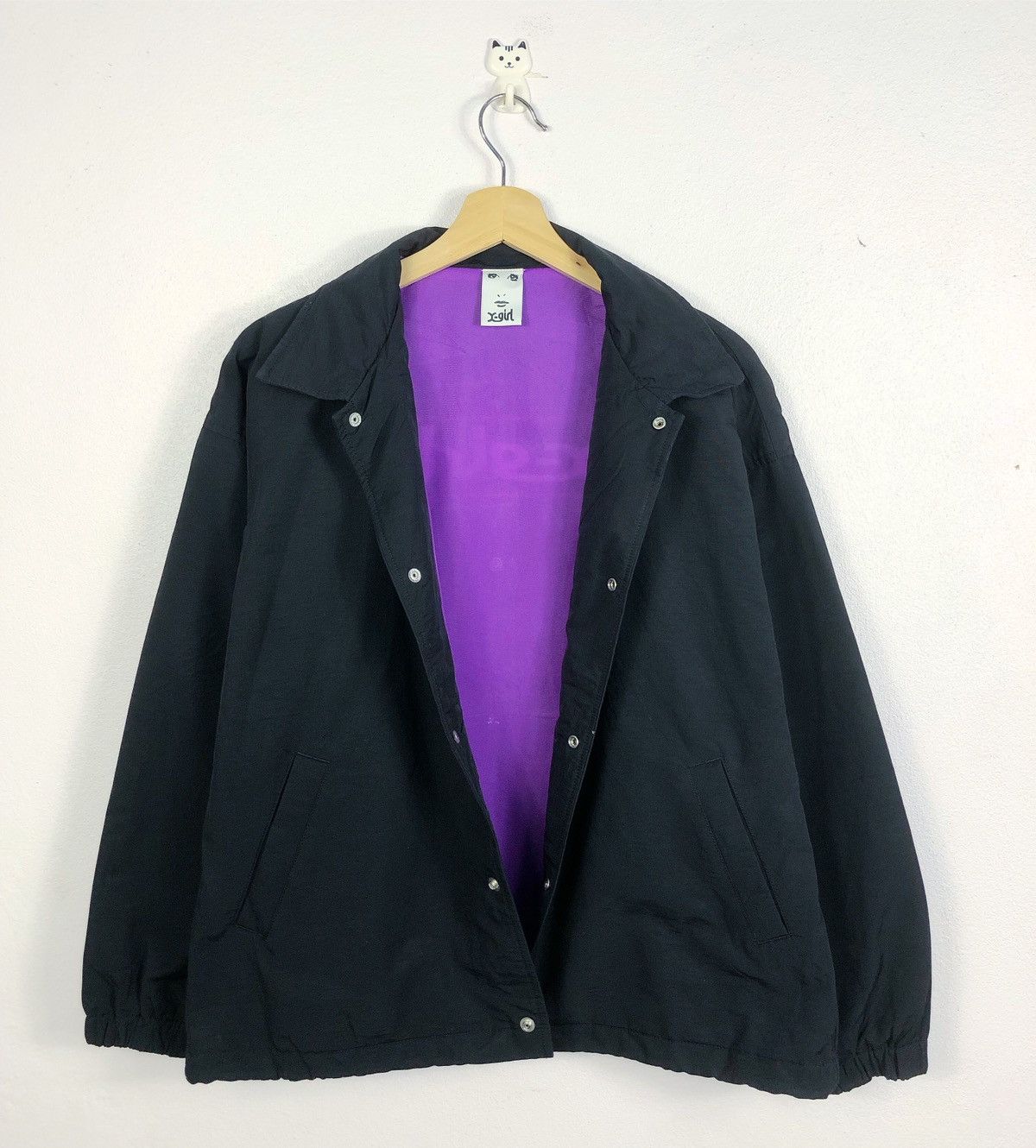 X-Girl Rare X-girl Kim Gordon Sonic Youth Big Logo Button Jacket Size XS / US 0-2 / IT 36-38 - 9 Thumbnail
