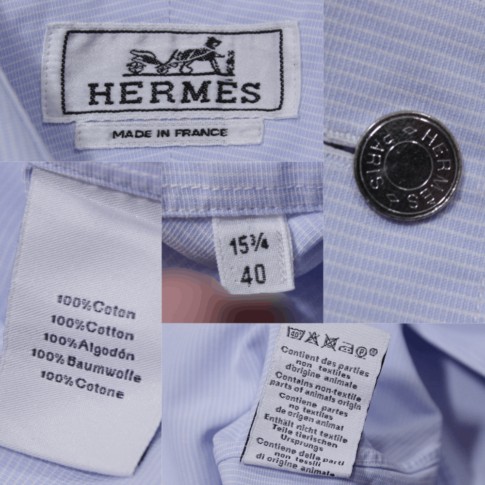 Hermes Striped Dress Shirt 40 Size Size US M / EU 48-50 / 2 - 10 Thumbnail