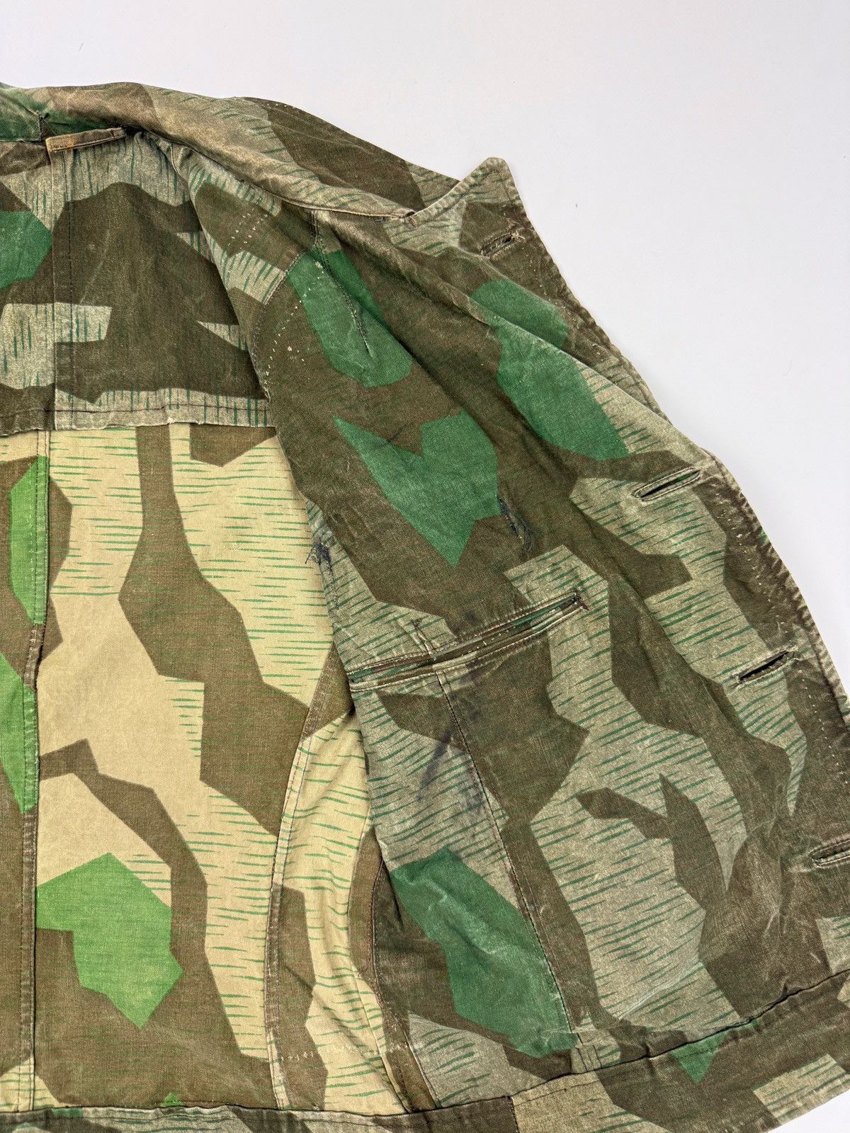 Vintage 40s 50s WW2 German Splinter Camo Heer Cyclist Rider Jacket Size US S / EU 44-46 / 1 - 11 Thumbnail