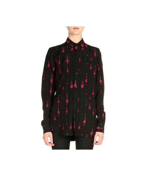 Hedi Slimane Saint Laurent Guitar Shirt Fw15 x Hedi Slimane Size US M / EU 48-50 / 2 - 11 Thumbnail