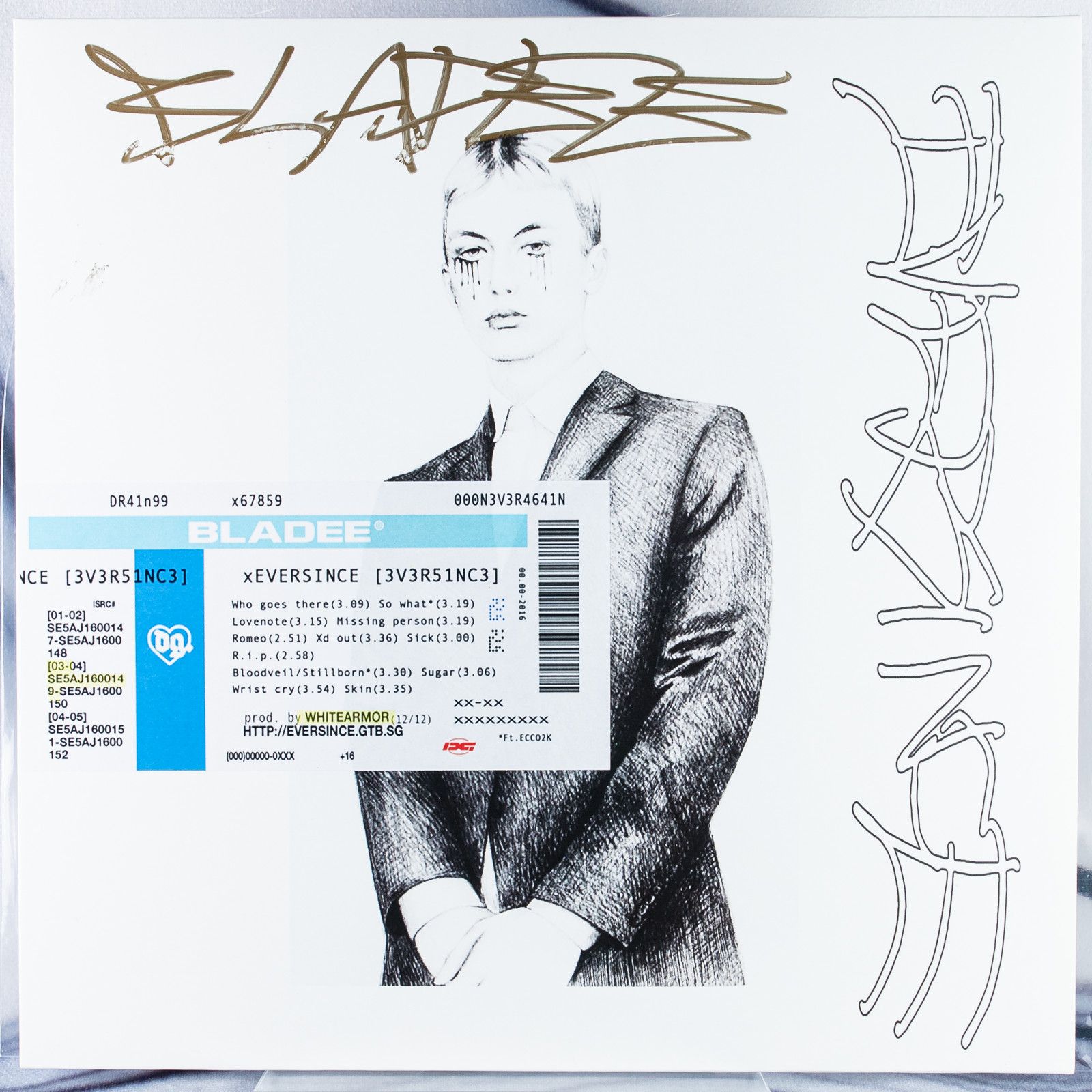 Drain Gang × Sad Boys BLADEE VINYL EVERSINCE SIGNED AUTOGRAPHED Ecco2k Size ONE SIZE - 2 Thumbnail