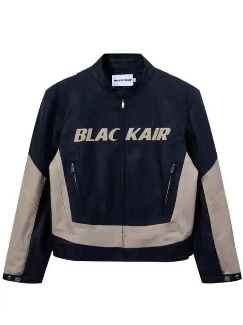 Other Retro Color Block Casual Motorcycle Jacket Size US L / EU 52-54 / 3 - 3 Thumbnail