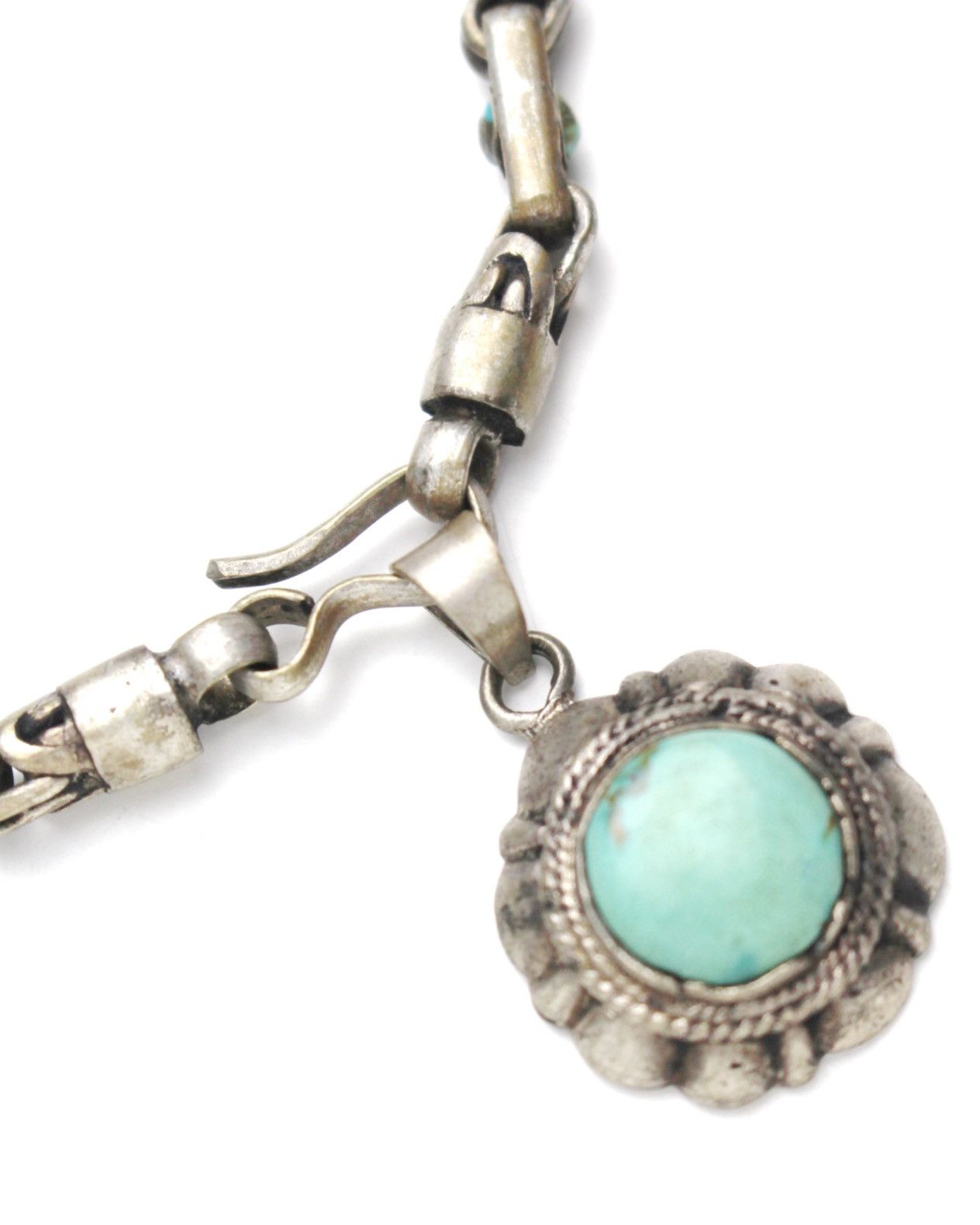 Native 2000S JAPANESE MADE SILVER-PLATED BRONZE TURQUOISE BRACELET Size ONE SIZE - 3 Thumbnail