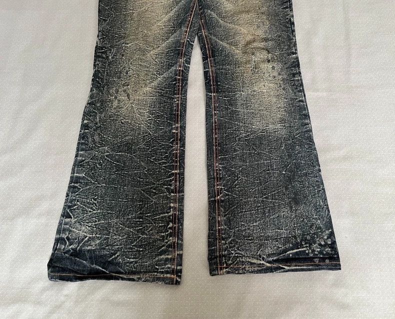 Yohji Yamamoto Vintage Distressed Denim Jeans with Unique Details-2506 Size 33" - 4 Thumbnail
