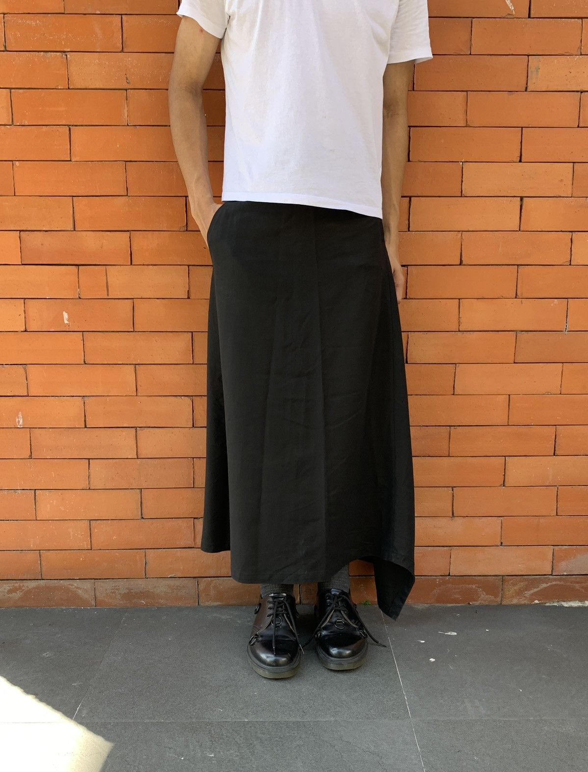 image of Yohji Yamamoto x YS Assymetrical Skirt in Black, Women's (Size 29)
