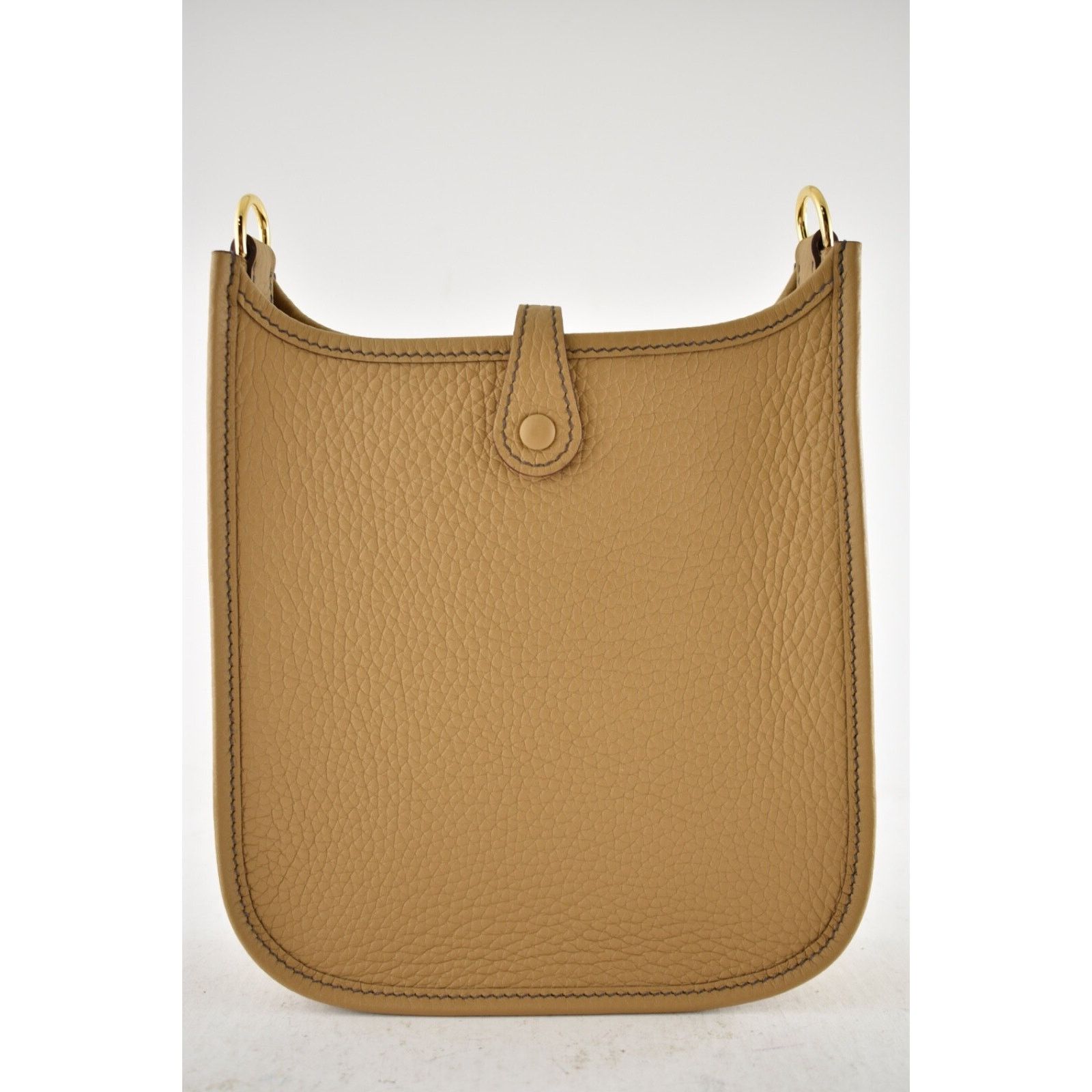 Hermes Hermes Mini Evelyne Camel Gold Leather Crossbody Bag Size ONE SIZE - 13 Thumbnail