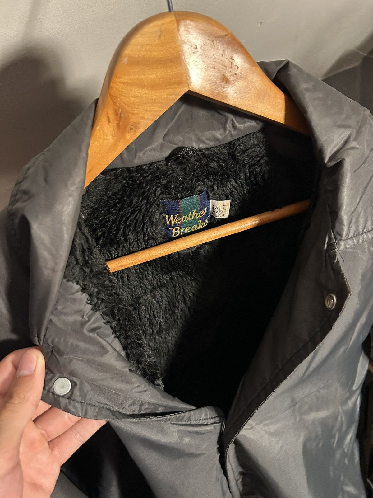 Vintage Vintage 90’s Weather Breaker waxed nylon button up jacket Size US L / EU 52-54 / 3 - 3 Thumbnail