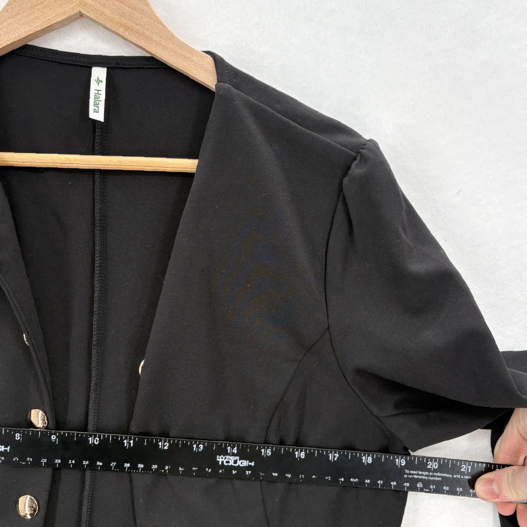 Vintage Halara Blazer Womens Large Black Knit Stretch Athleisure Work Jacket Business Shirt Size L / US 10 / IT 46 - 5 Thumbnail