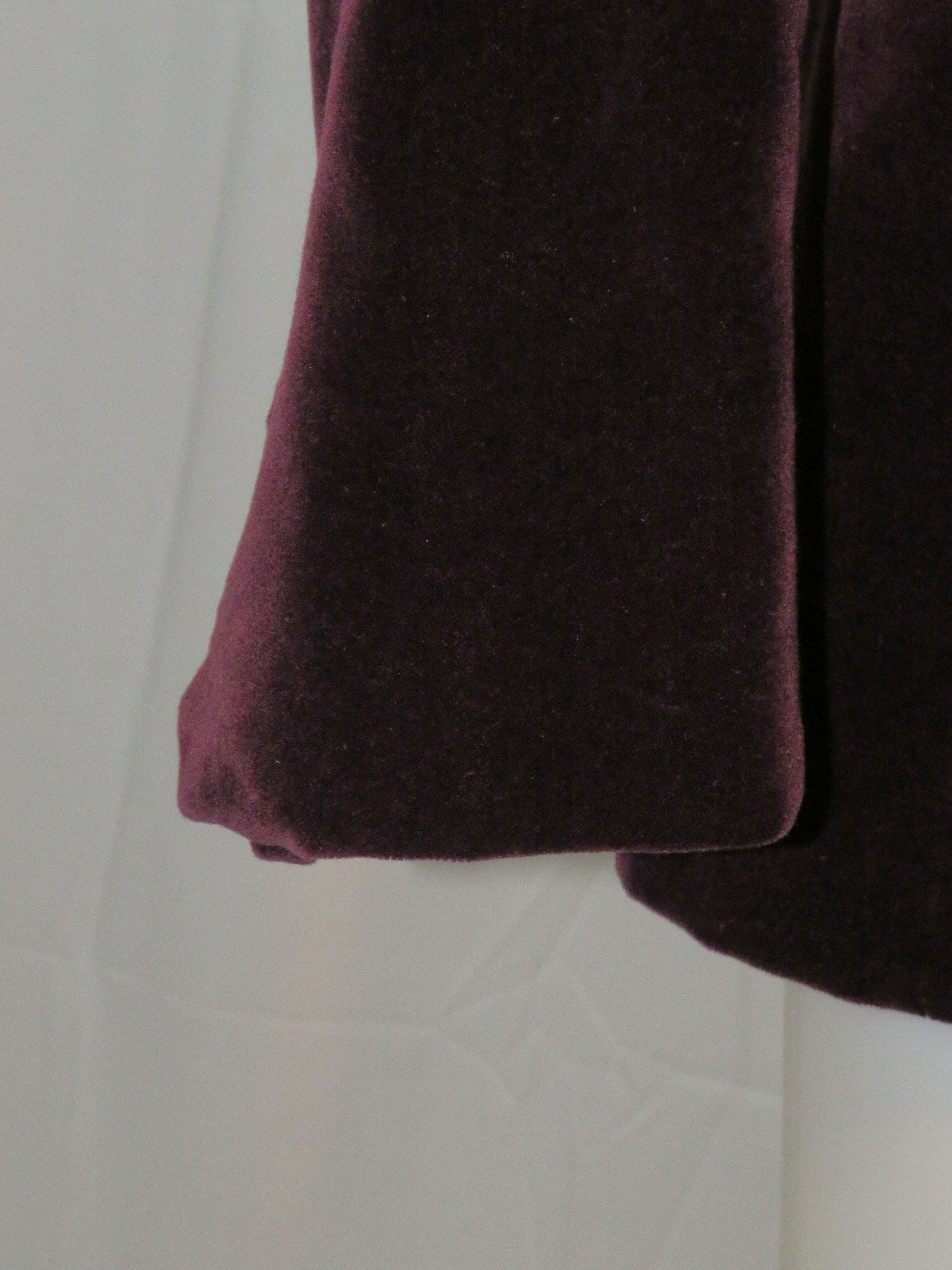 Ermenegildo Zegna Burgundy Velvet Current One Button Evening Jacket 38R NWT Size 38R - 9 Thumbnail