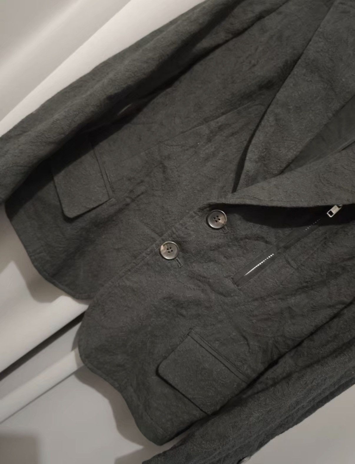 Yohji Yamamoto Yohji Yamamoto Jacquard Embroidered Blazer Size US S / EU 44-46 / 1 - 4 Thumbnail