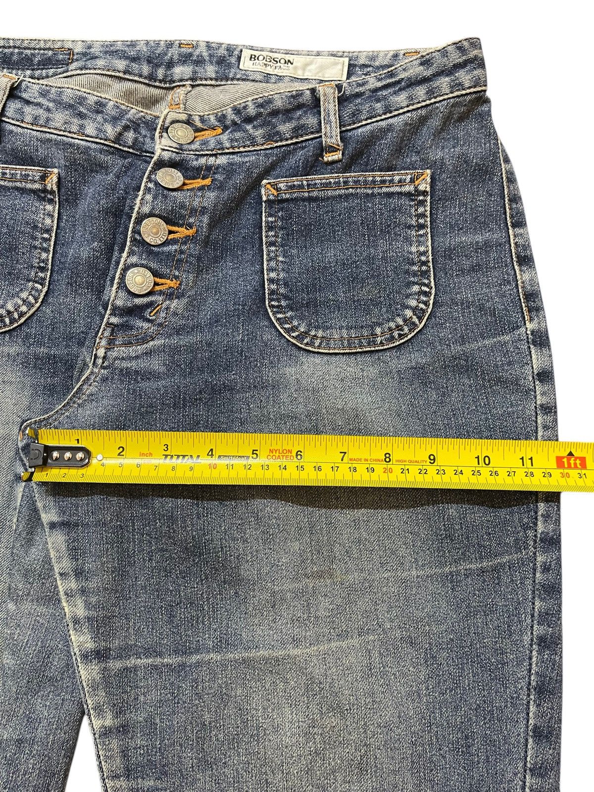 If Six Was Nine Vintage Y2K Japanese Wash Faded Wide Leg Bell Bottom Flare Size US 32 / EU 48 - 15 Thumbnail