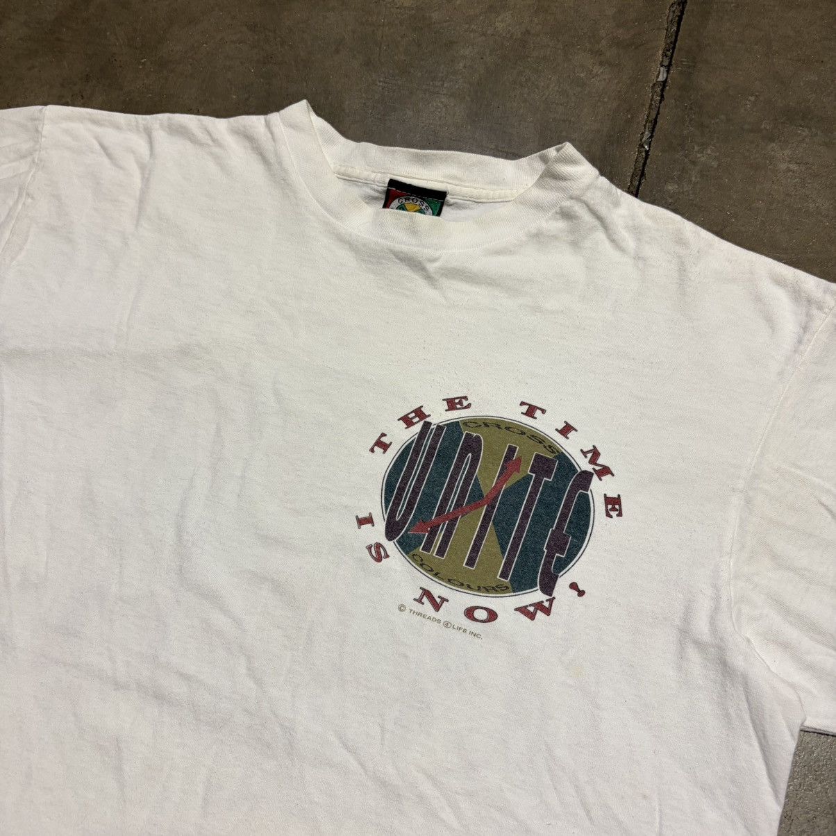 Cross Colours Vintage Cross Colours T shirt Unity Hip Hop Rap 90s USA Size US XL / EU 56 / 4 - 9 Thumbnail