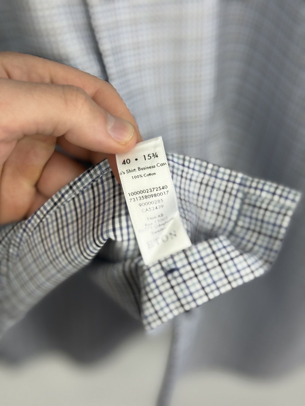 Etro 🇮🇹 Eton Slim Fit Micro Check Dress Luxury Shirt Rare Size US M / EU 48-50 / 2 - 7 Thumbnail
