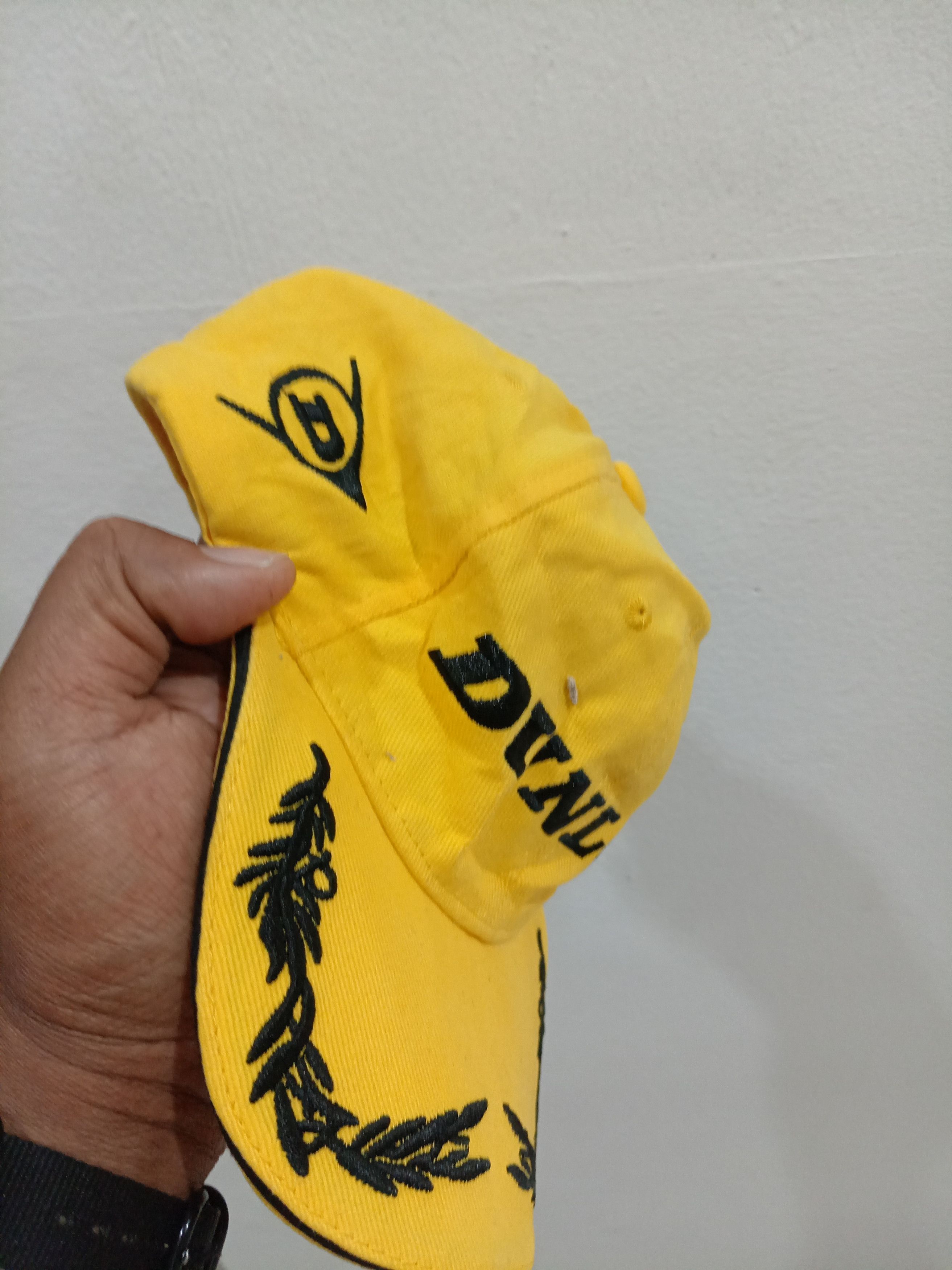Dunlop Vintage Yellow DUNLOP Motorsports Racing Embroidery hat cap Size ONE SIZE - 2 Thumbnail
