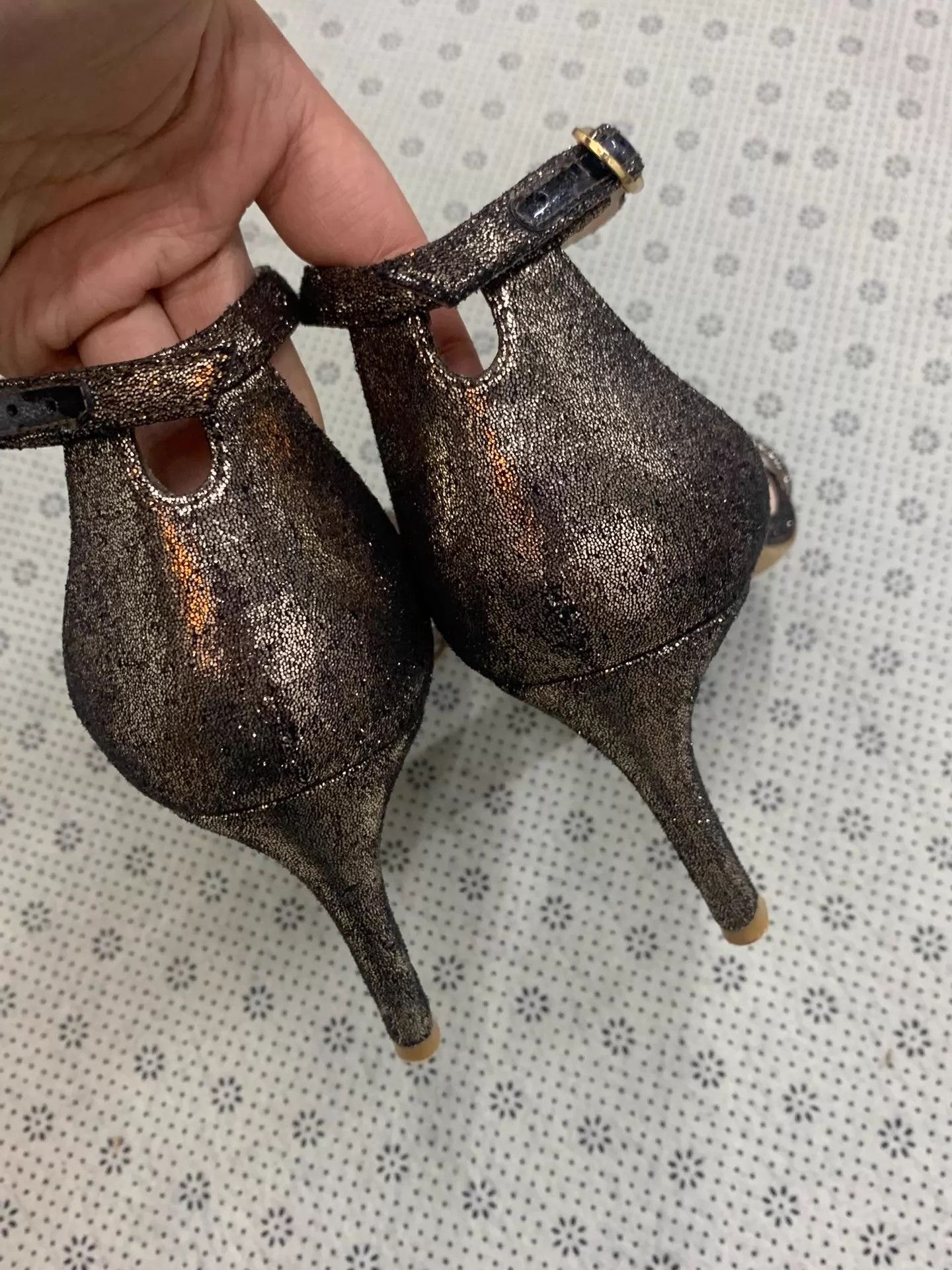 Stuart Weitzman SW Sparkle Strappy Heels EU 38.5 Size US 8 / IT 38 - 3 Thumbnail