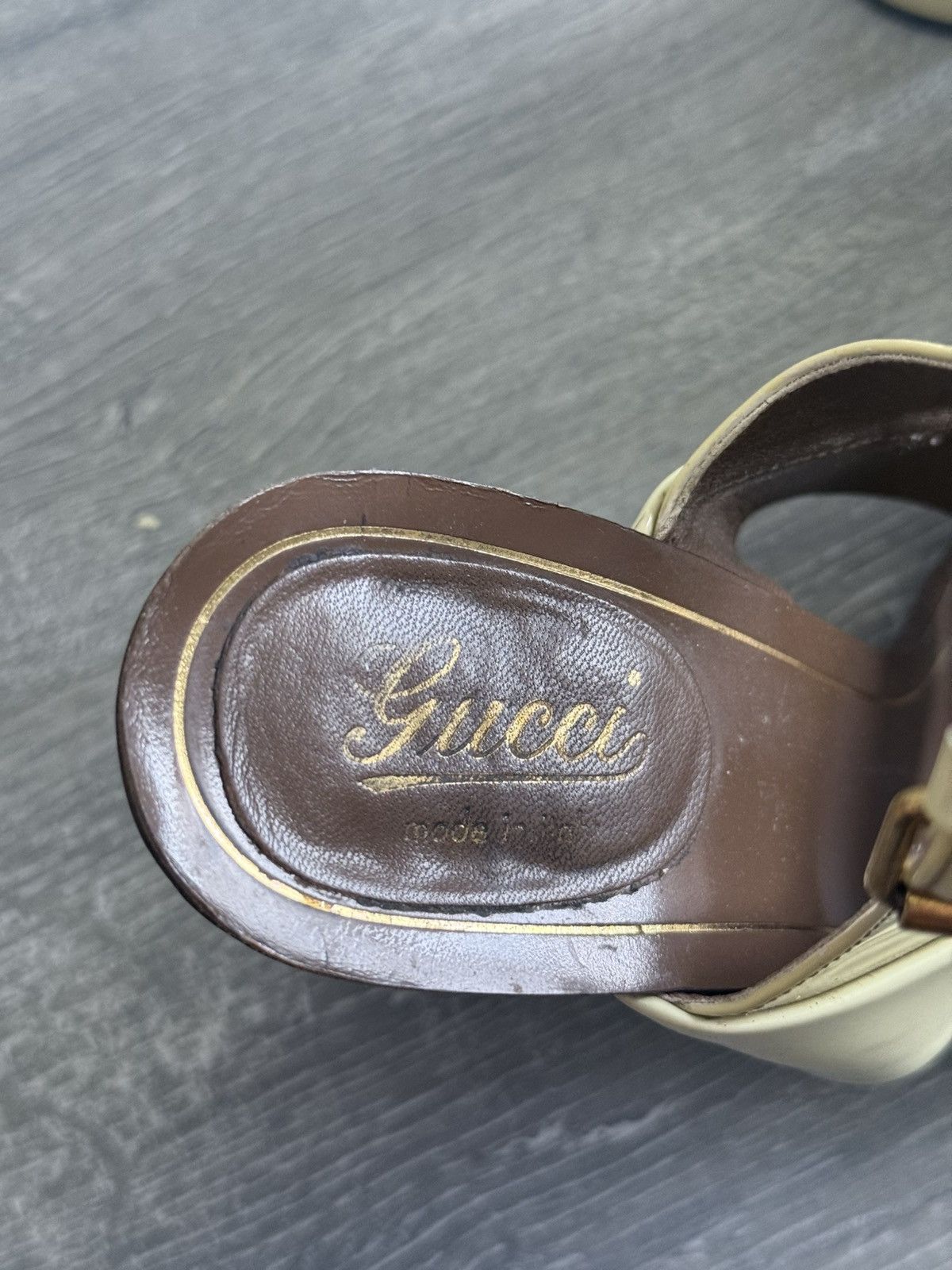 Gucci Vintage Gucci Leather Alyssa Horsebit Ankle Strap Sandals Size US 6 / IT 36 - 6 Thumbnail