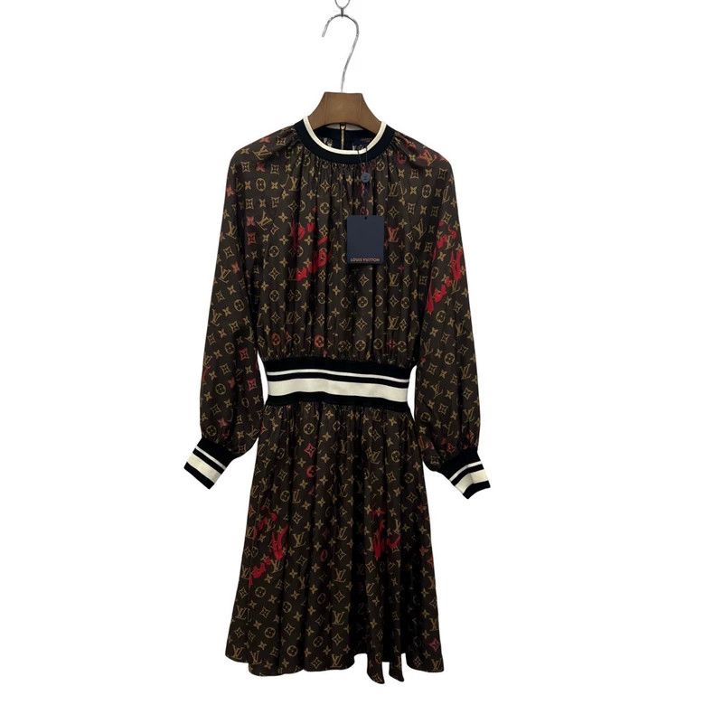 Louis Vuitton Louis Vuitton Dark brown logo presbyopic full print mulber Size XS / US 0-2 / IT 36-38 - 2 Thumbnail