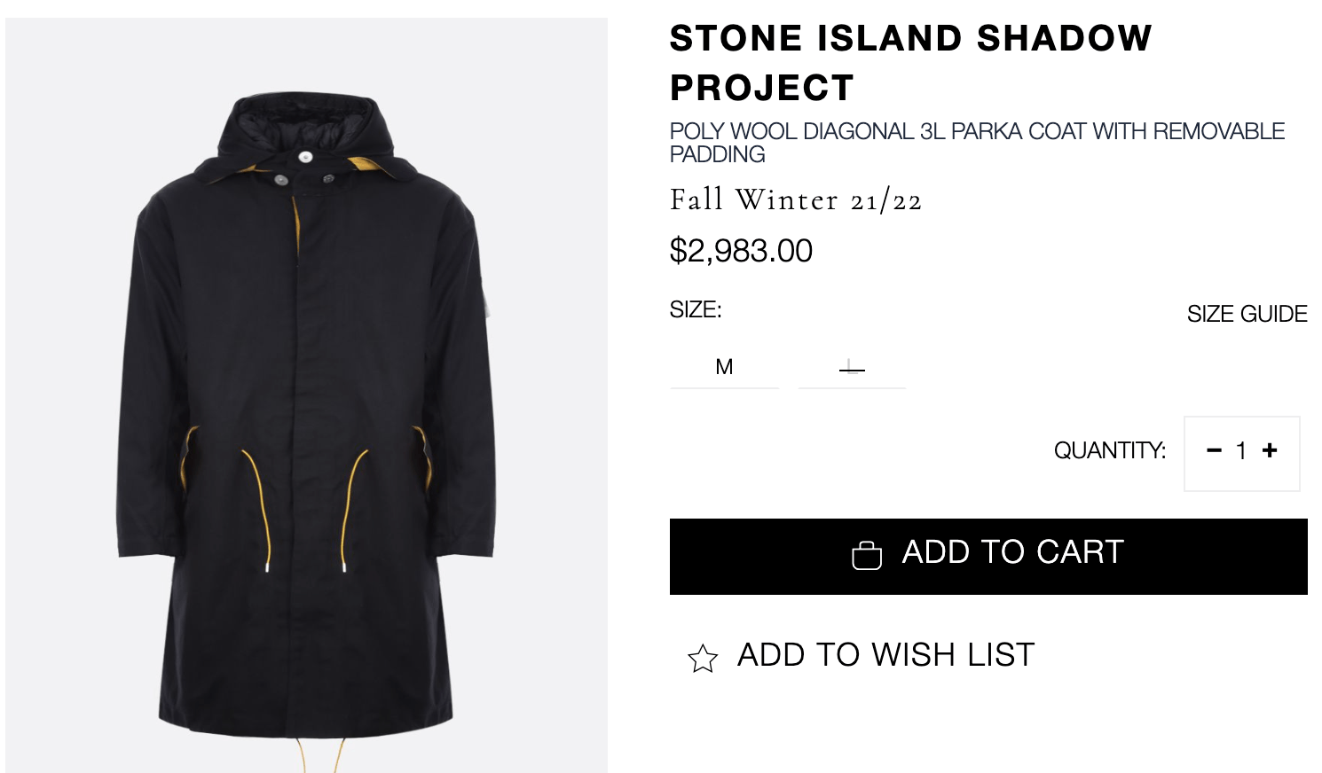 Errolson Hugh 3L DIAGONAL POLY WOOL PARKA $2,983 Size US M / EU 48-50 / 2 - 3 Thumbnail