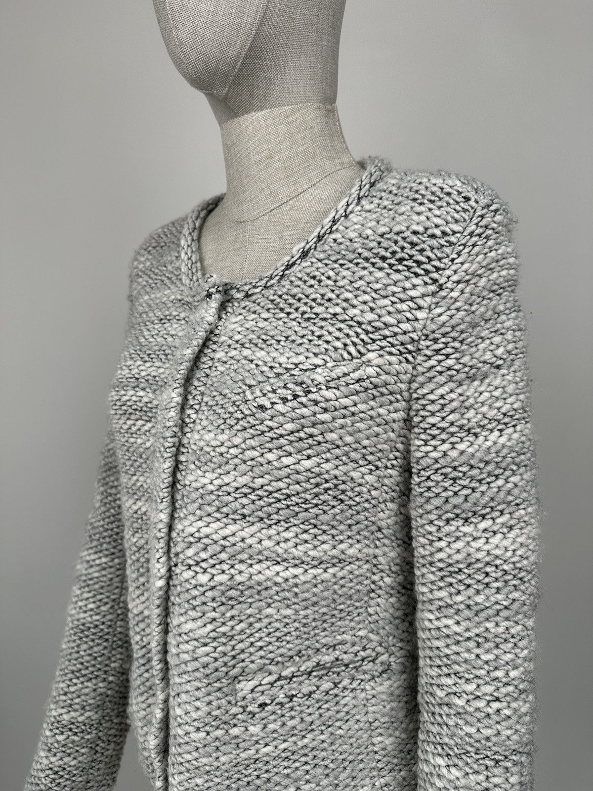 Iro IRO Shavani Carene Knit Boucle Gray Wool Blend Jacket sz 42 Size M / US 6-8 / IT 42-44 - 9 Thumbnail