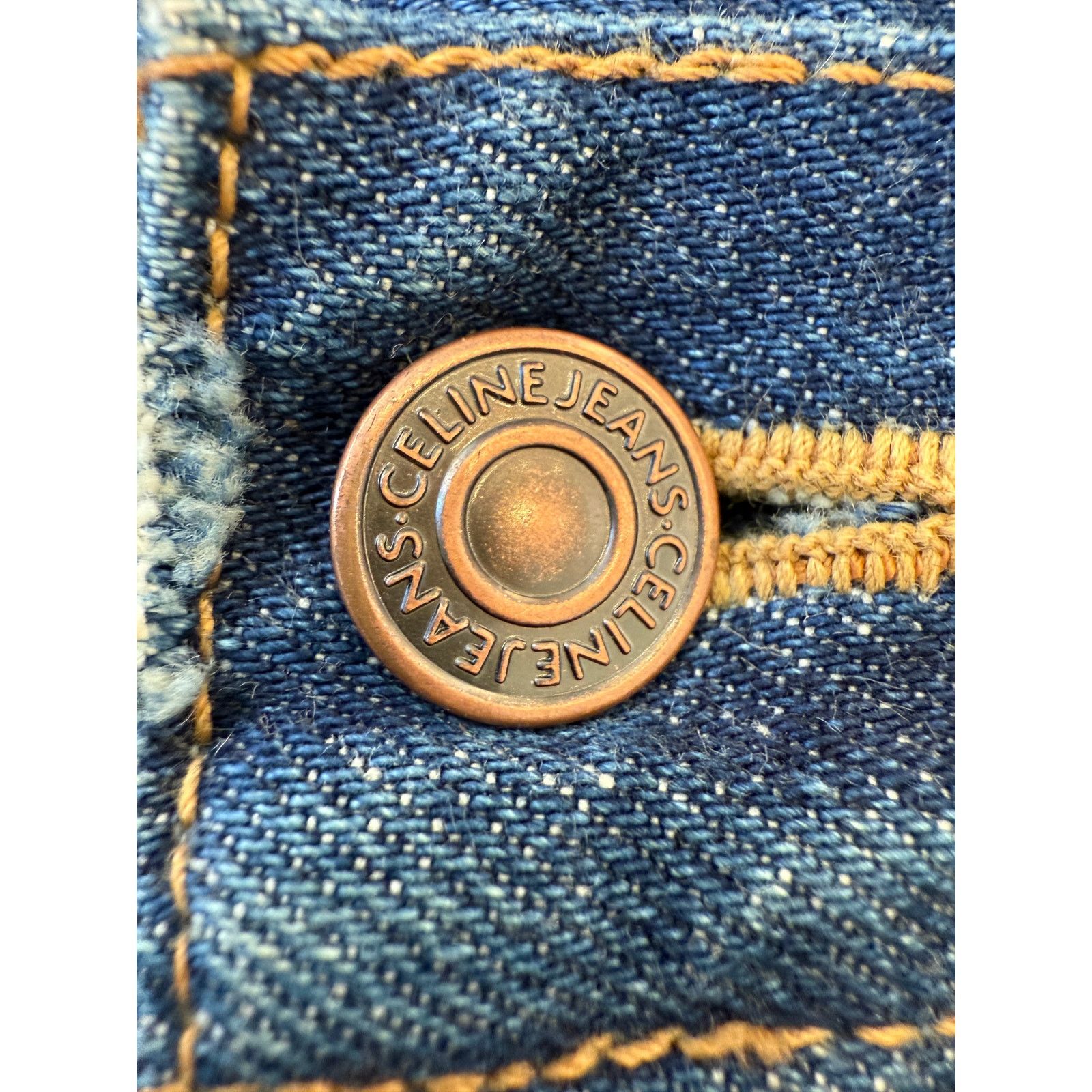 Celine Celine SAMPLE Doublon Logo Chain Dark Union Wash Jeans Size 26" / US 2 / IT 38 - 4 Thumbnail