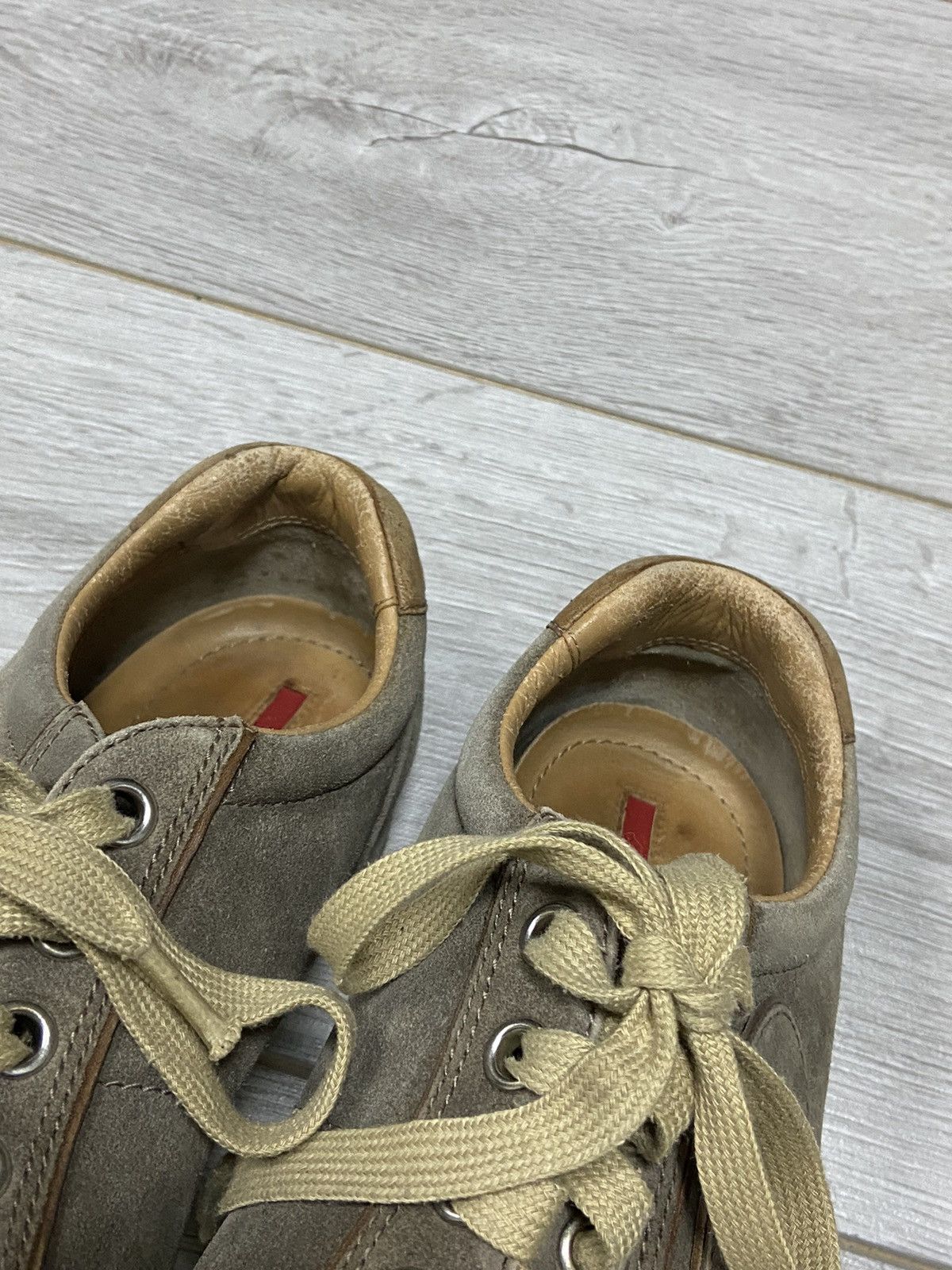 Prada Prada leather sneakers red tab metallic logo Size US 8.5 / EU 41-42 - 16 Thumbnail